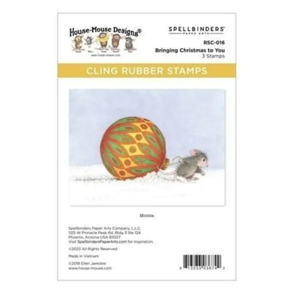 Spellbinders House-Mouse Designs Bringing Christmas to You‎ Cling Rubber Stamps